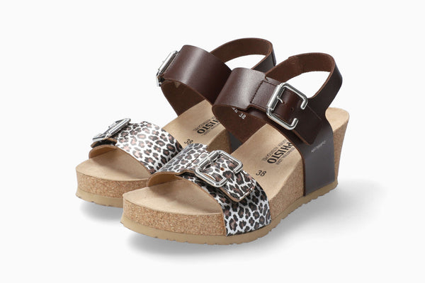 Mephisto Women's Lissandra Chestnut Metallic Leather Wedge