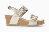 Mephisto Women's Lissandra Gold Metallic Leather Wedge