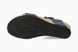 Women's Mephisto Lissandra Navy Paint Leather Wedge