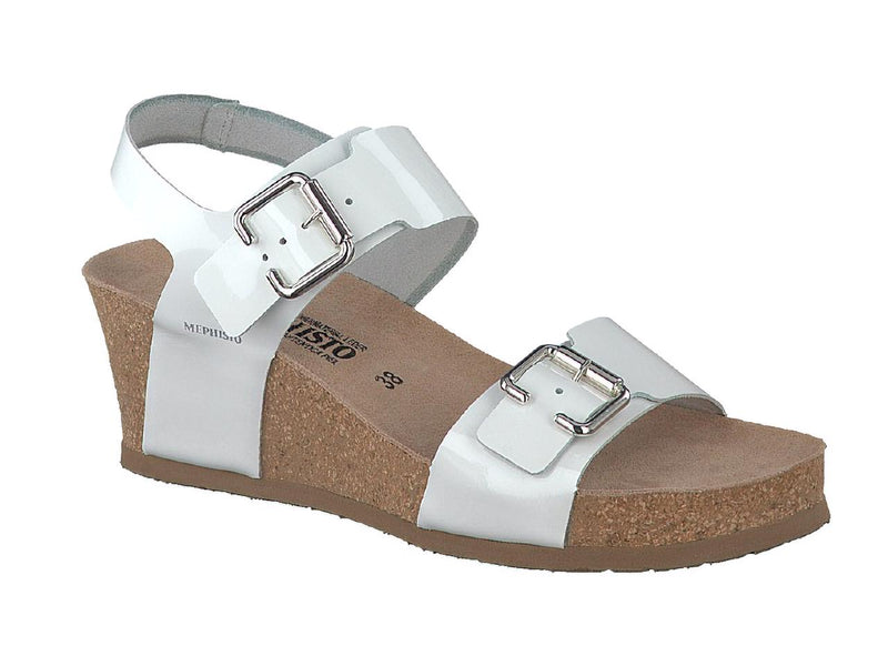 Mephisto Women's Lissandra White Patent leather Wedge