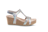 Mephisto Women's Liviane Multicolored Metallic Leather Wedge