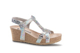 Mephisto Women's Liviane Multicolored Metallic Leather Wedge