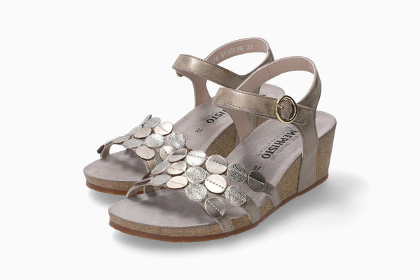 Mephisto Women's Matilde Dark Taupe Leather Wedge