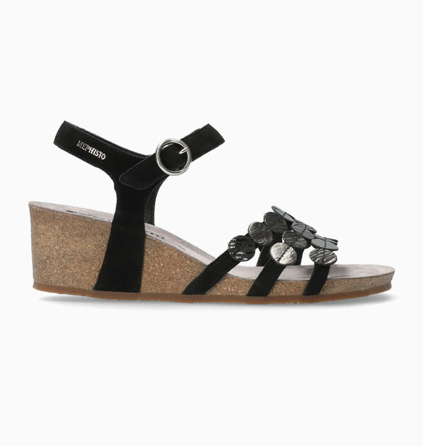 Mephisto Women's Matilde Black Nubuck Wedge
