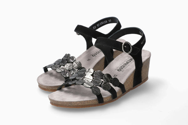 Mephisto Women's Matilde Black Nubuck Wedge