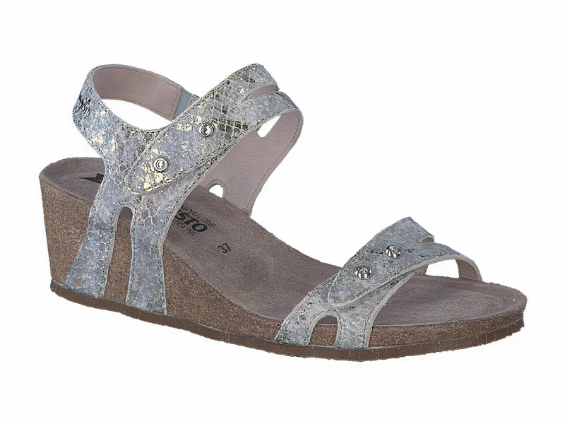 Mephisto Women's Minoa Cloud Snake Print Leather Wedge