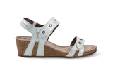 Mephisto Women's Minoa Silver Metallic Leather Wedge