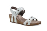 Mephisto Women's Minoa Silver Metallic Leather Wedge