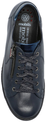 Mephisto Mobils Women's Hawai Deep Blue Silk Leather Walking Sneaker