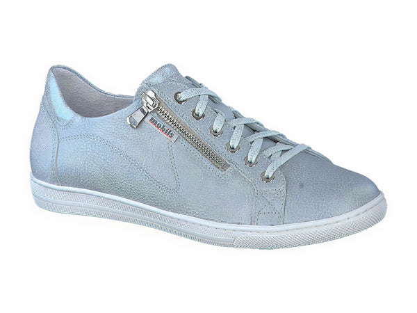 Mephisto Mobils Women's Hawai Sky Blue Metallic Leather Sneaker