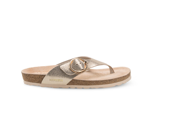 Mephisto Women's Natalina Platinum Metallic Leather Sandal