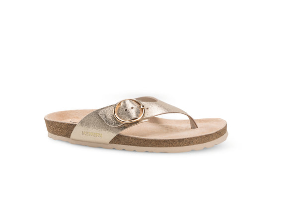Mephisto Women's Natalina Platinum Metallic Leather Sandal