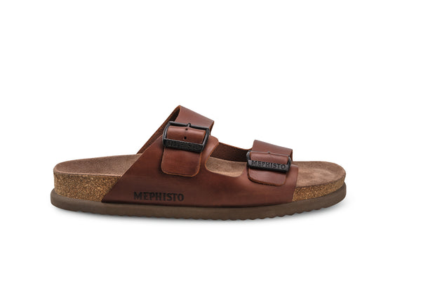 Mephisto Men's Nerio Chestnut Leather Sandal