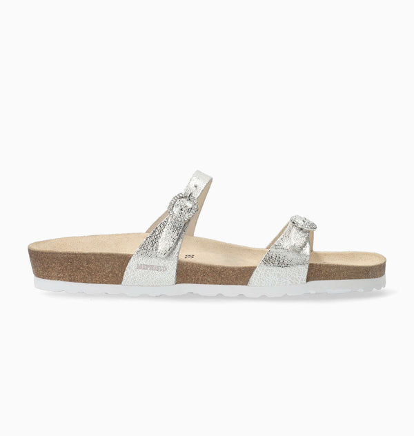 Mephisto Women's Norie Silver Edison Metallic Leather Sandal