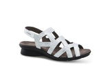 Mephisto Women's Pamela Silver Metallic Leather Sandal