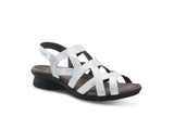 Mephisto Women's Pamela Silver Metallic Leather Sandal