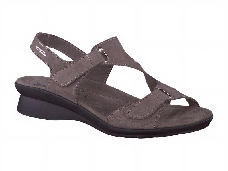 Mephisto Women's Paris Pewter Nubuck Leather Sandal