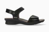 Mephisto Women's Pattie Black Metallic Leather Combo Sandal