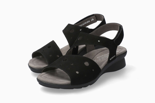 Mephisto Women's Phiby Perf Black Nubuck Sandal