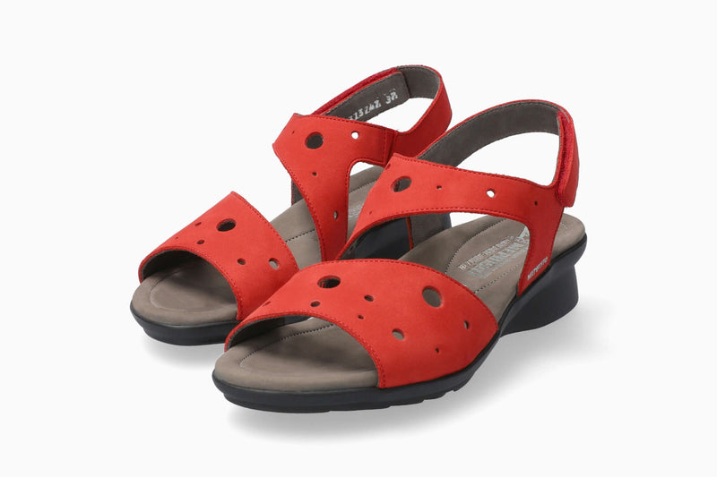 Mephisto Women's Phiby Perf Scarlet Nubuck Sandal