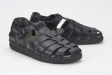 Mephisto Men's Sam Black Grain Leather Sandal