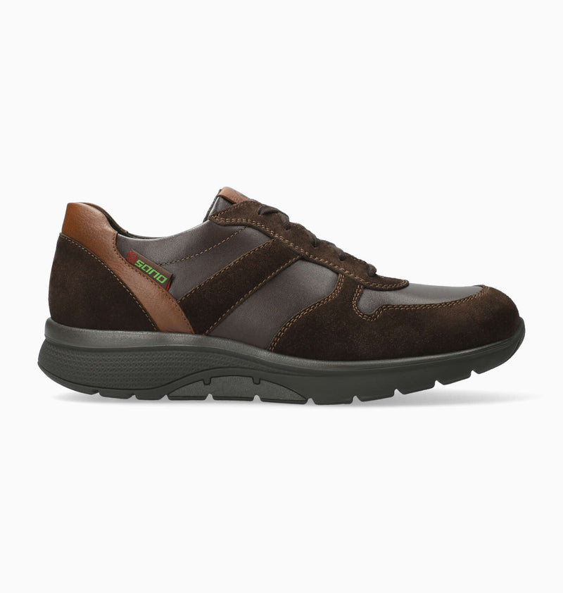 Mephisto Sano Men's Alan Dark Brown Leather and Suede Shoe