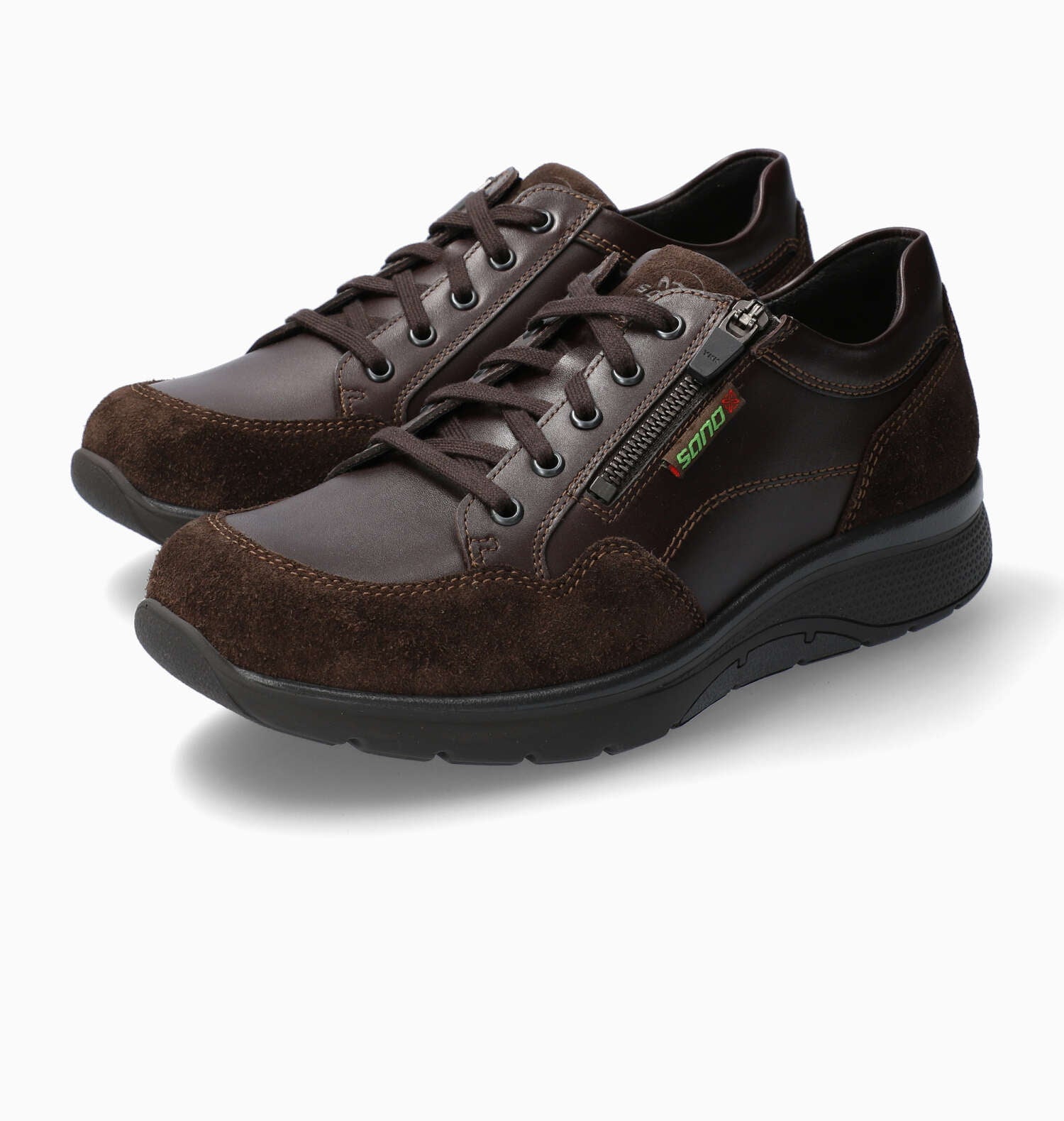 Mephisto Sano Men's Alek Dark Brown Leather and Suede Shoe