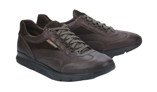 Mephisto Sano Men's Erik Dark Brown Smooth Leather And Suede Shoe