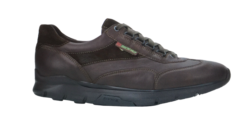 Mephisto Sano Men's Erik Dark Brown Smooth Leather And Suede Shoe