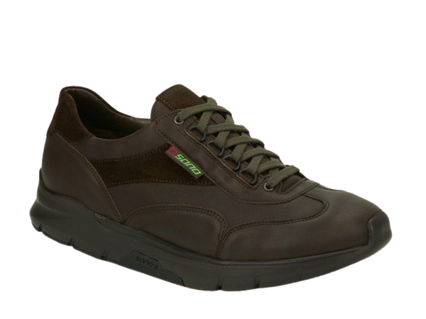 Mephisto Sano Men's Erik Dark Brown Smooth Leather And Suede Shoe