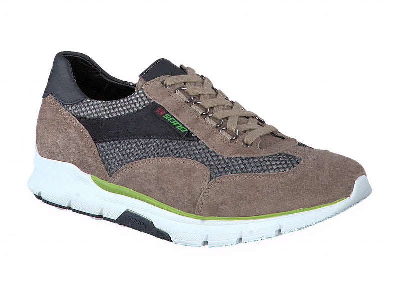 Mephisto Sano Men's Erik Air Warm Grey Nubuck And Mesh Shoe