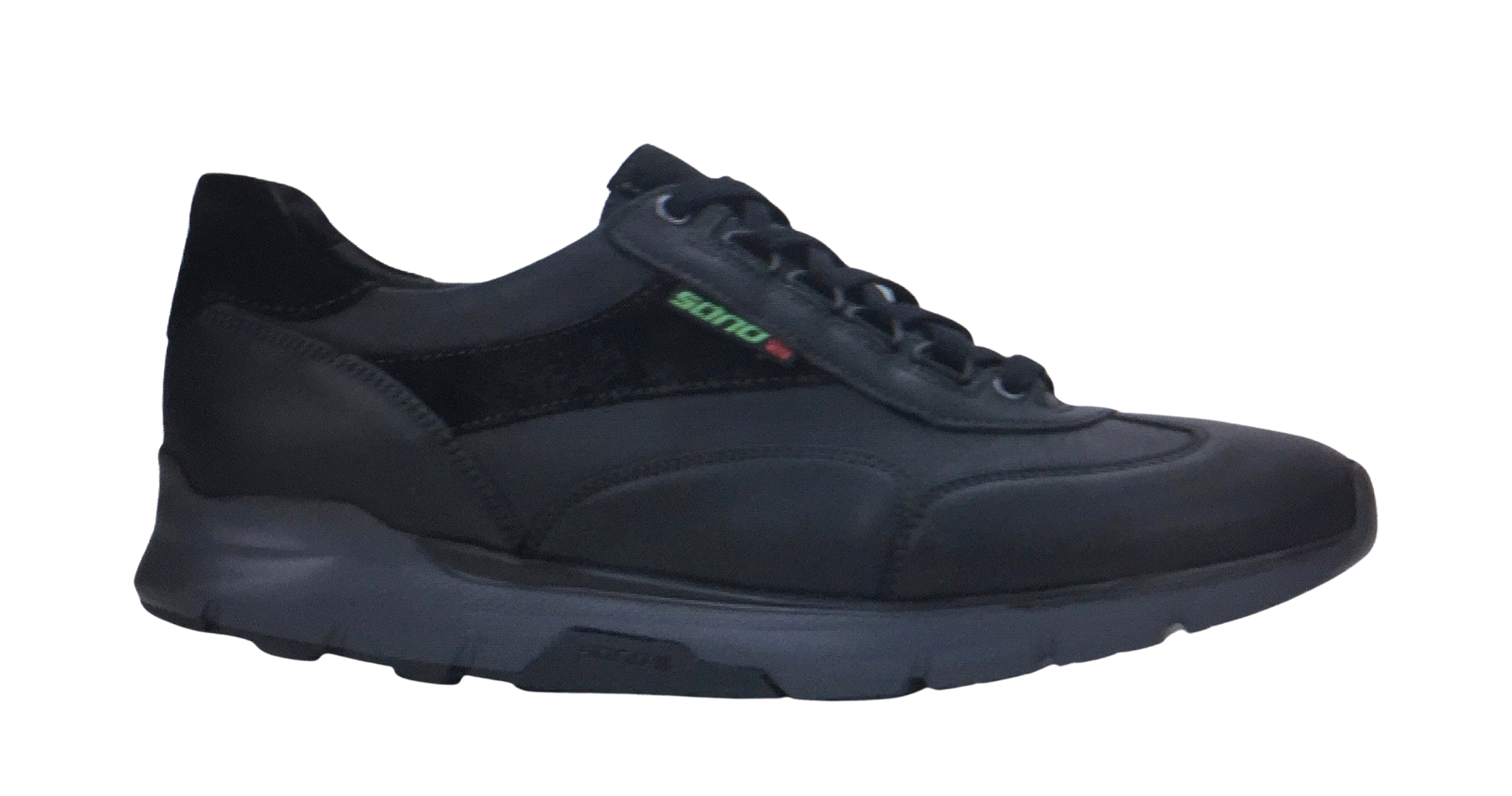 Mephisto Sano Men's Erik Black Smooth Leather And Suede Shoe