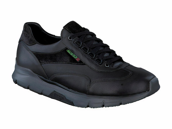 Mephisto Sano Men's Erik Black Smooth Leather And Suede Shoe