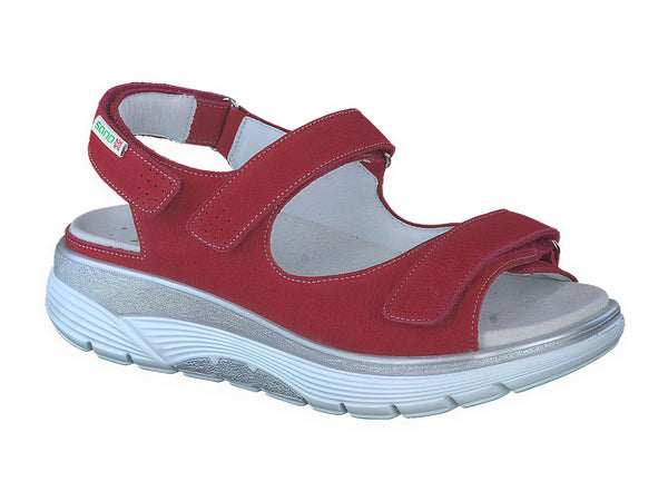Mephisto Sano Women's Norine Scarlet Nubuck Leather Sandal