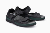 Mephisto Men's Shark Black Waxy Leather Sandal