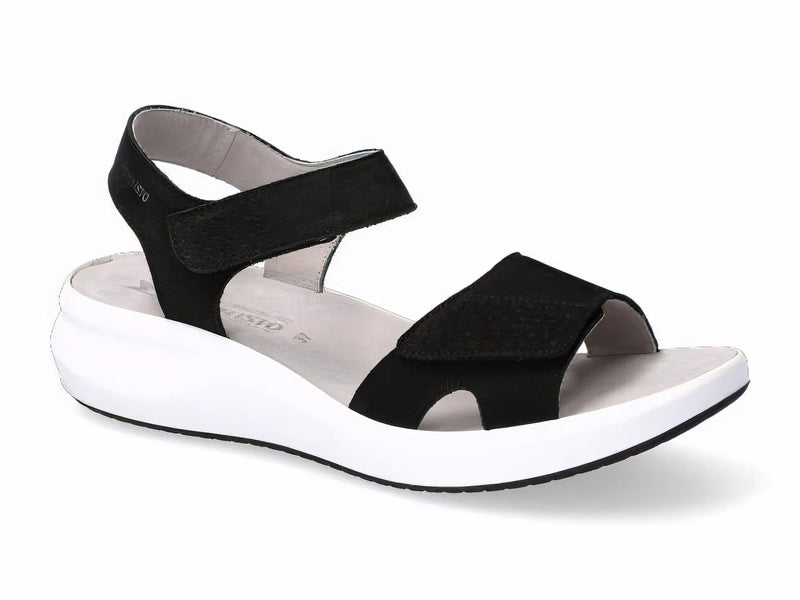 Mephisto Women's Tany Black Bucksoft Leather Sandal
