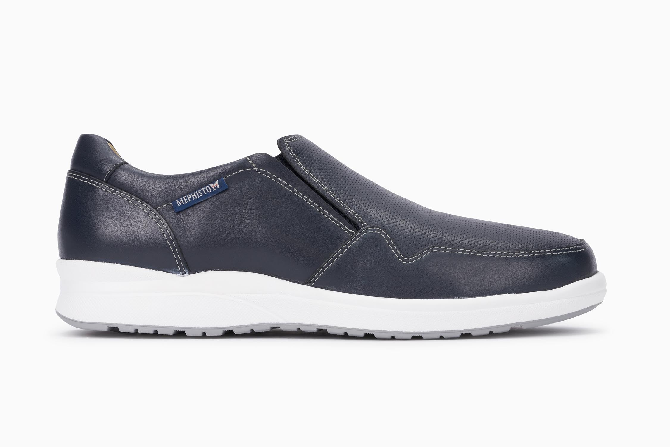 Mephisto Men's Valter Dark Blue Leather Slip-On