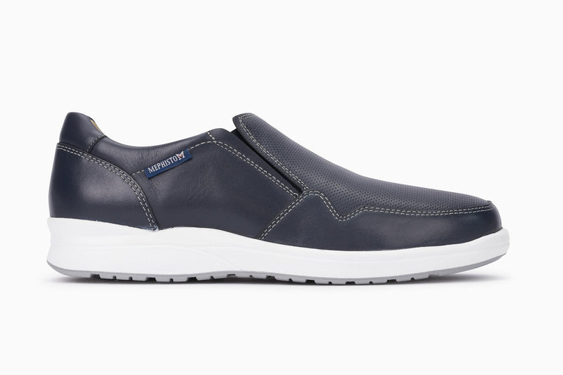 Mephisto Men's Valter Dark Blue Leather Slip-On