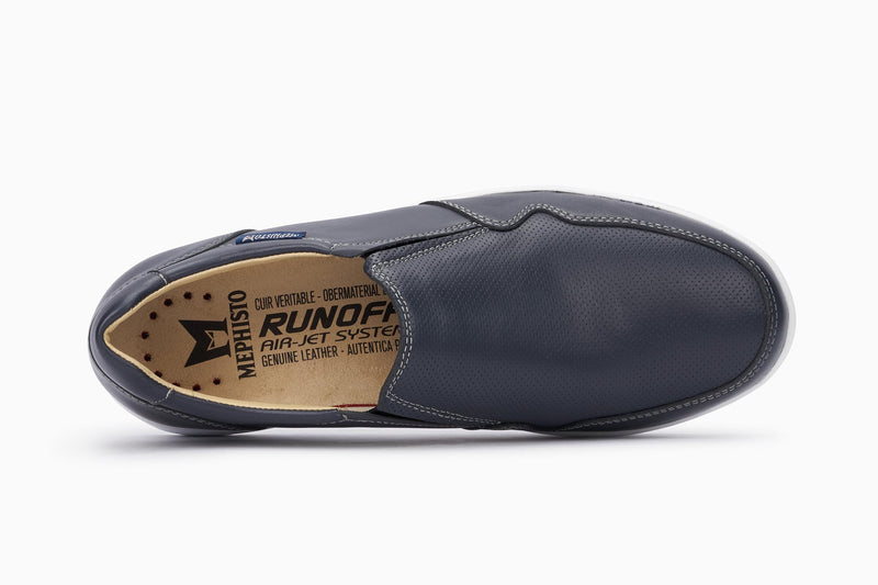 Mephisto Men's Valter Dark Blue Leather Slip-On