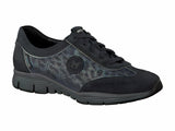 Mephisto Women's Yael Blue Nubuck And Metallic Leather Shoe