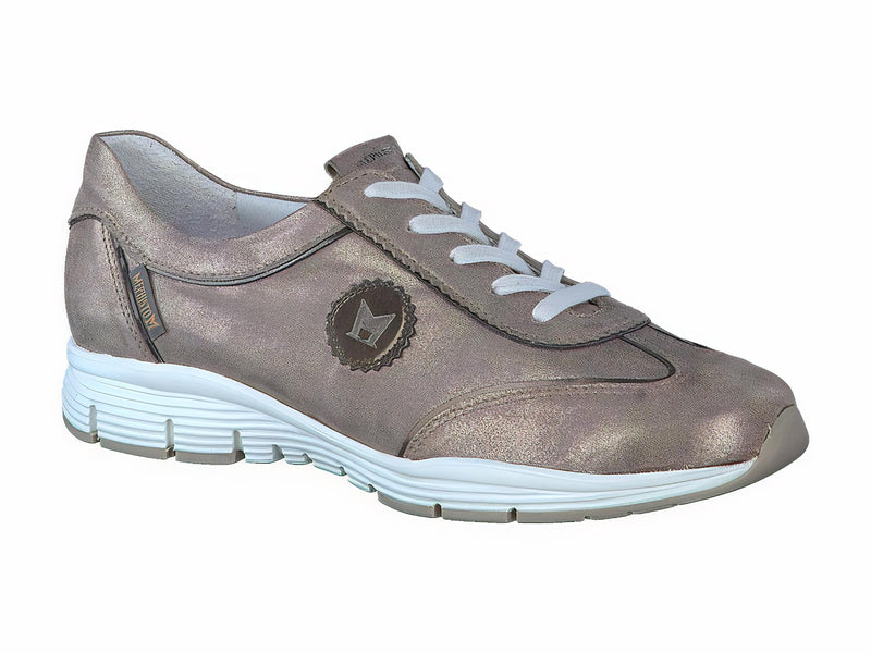 Mephisto Women's Yael Dark Taupe Metallic Shimmer Nubuck Shoe