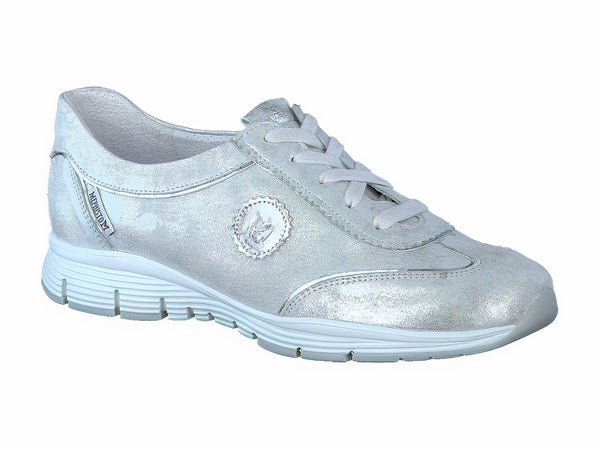 Mephisto Women's Yael Silver Metallic Shimmer Nubuck Shoe