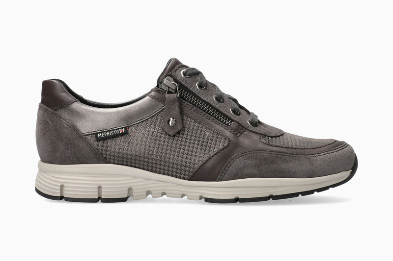 Mephisto Women's Ylona Grey Nubuck Leather Combo Shoe