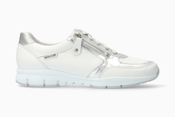 Mephisto Women's Ylona White Smooth Leather Shoe