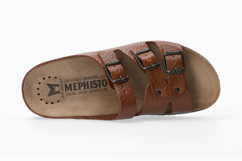 Mephisto Men's Zach Tan Grain Leather Sandal