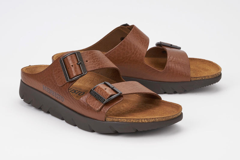 Mephisto Men's Zonder Tan Grain Leather Sandal
