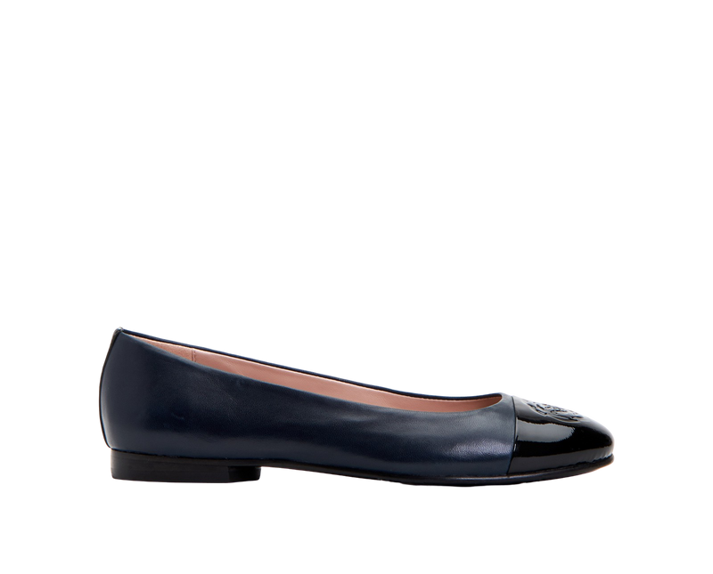 Taryn Rose Women's Adrianna Pacific Nappa Patent Combo Flat