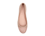 Taryn Rose Women's Adrianna Powder Linen Patent Combo Flat