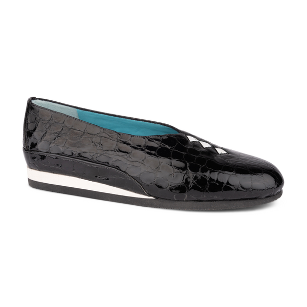 Thierry Rabotin Grace Black Crocodile White Elastic Combo. 
