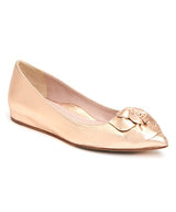 Taryn Rose Women's Rialta Rose Gold Leather Flat